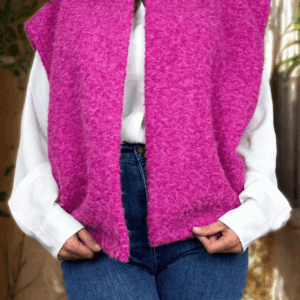 Gilet JOY fuchsia - Taille unique jusqu'au 44