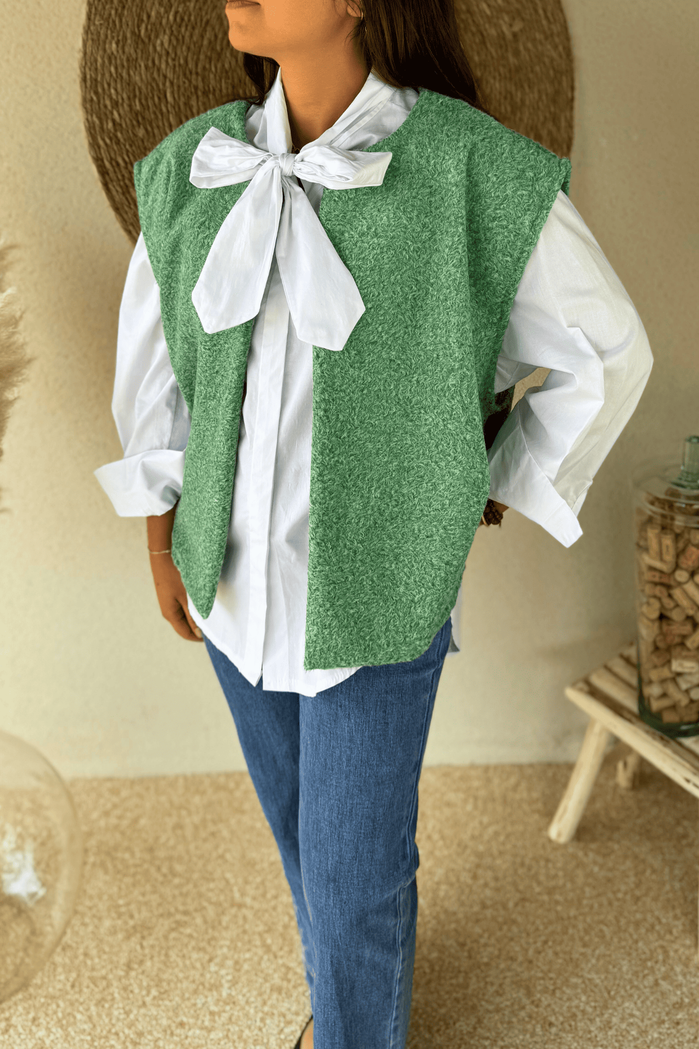 Gilet JOY vert – Taille unique jusqu’au 44