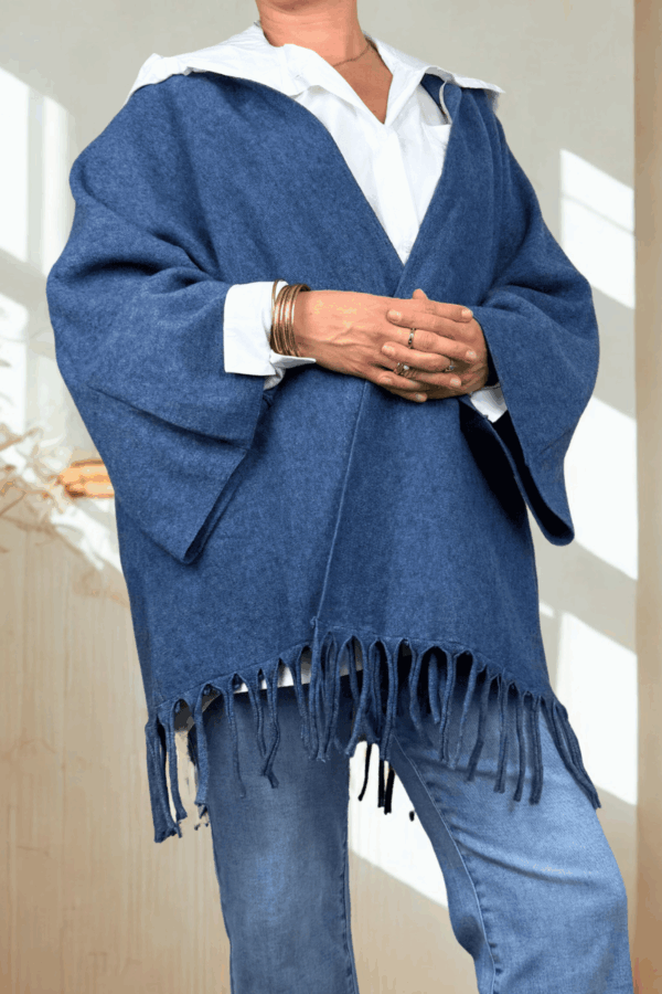 Gilet INDIRA bleu - Taille unique jusqu'au 48