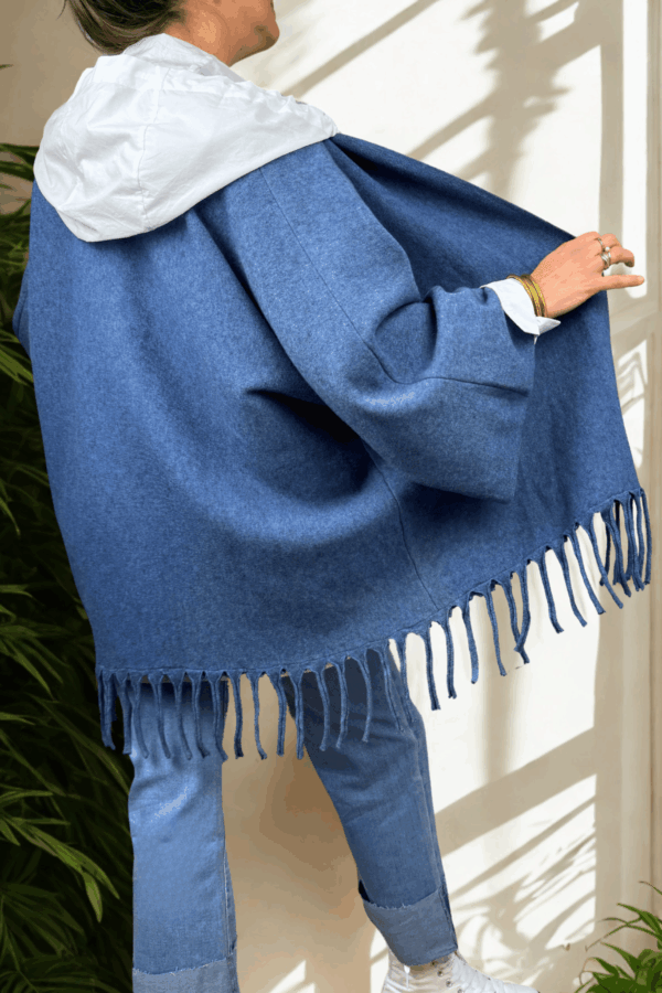 Gilet INDIRA bleu - Taille unique jusqu'au 48 – Image 2