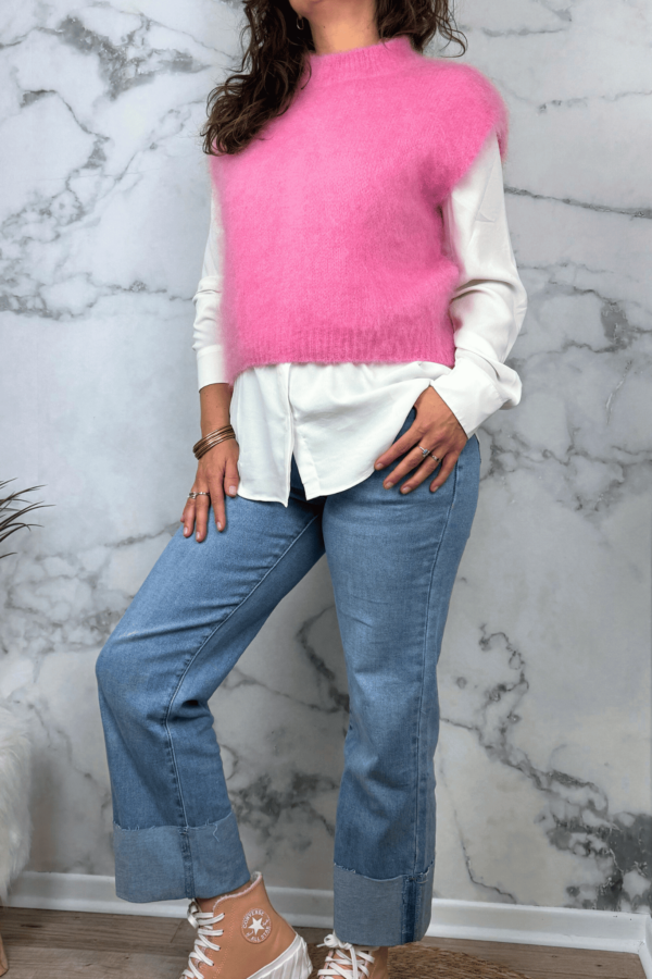 Pull EVE fuchsia - Taille unique jusqu'au 42 – Image 2