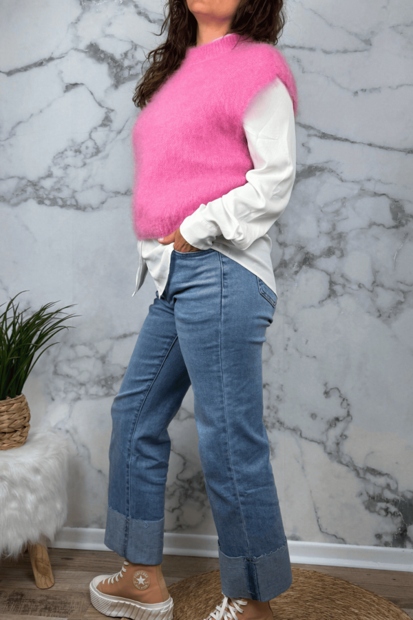 Pull EVE fuchsia - Taille unique jusqu'au 42 – Image 3