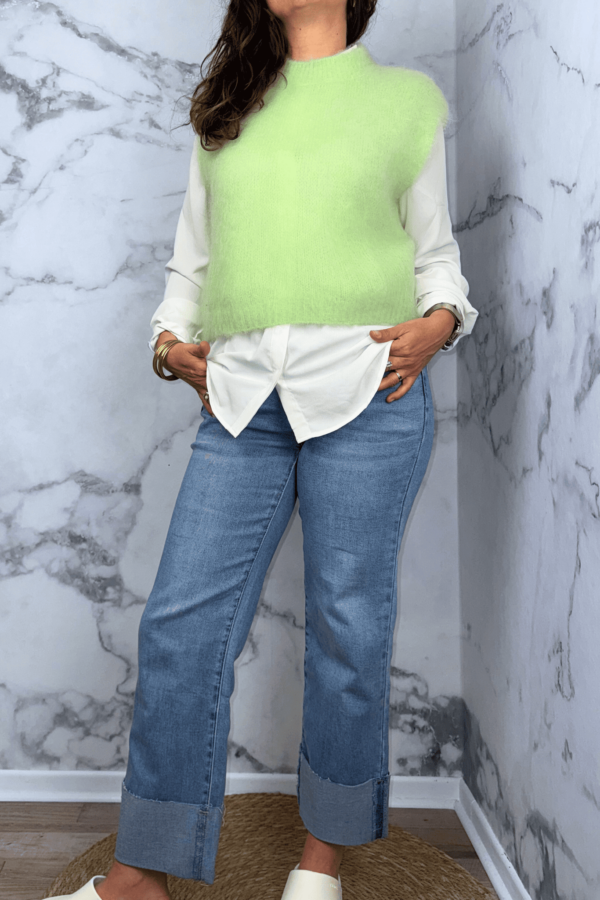 Pull EVE vert - Taille unique jusqu'au 42