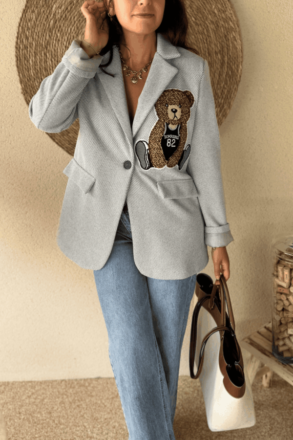 Veste de tailleur TEDDY grise - Taille unique jusqu'au 44
