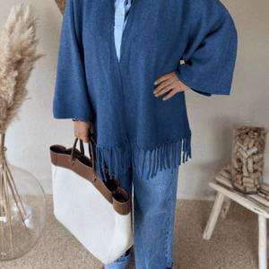 Gilet INDIRA bleu - Taille unique jusqu'au 48
