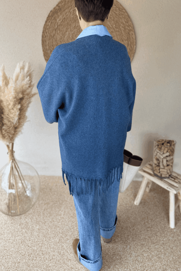 Gilet INDIRA bleu - Taille unique jusqu'au 48 – Image 4