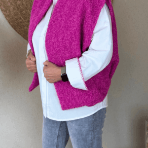 Gilet JOY fuchsia - Taille unique jusqu'au 44