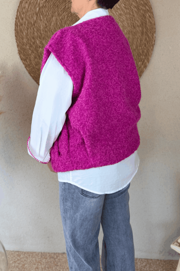 Gilet JOY fuchsia - Taille unique jusqu'au 44 – Image 3