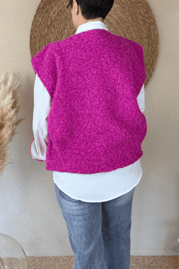Gilet JOY fuchsia - Taille unique jusqu'au 44 – Image 4