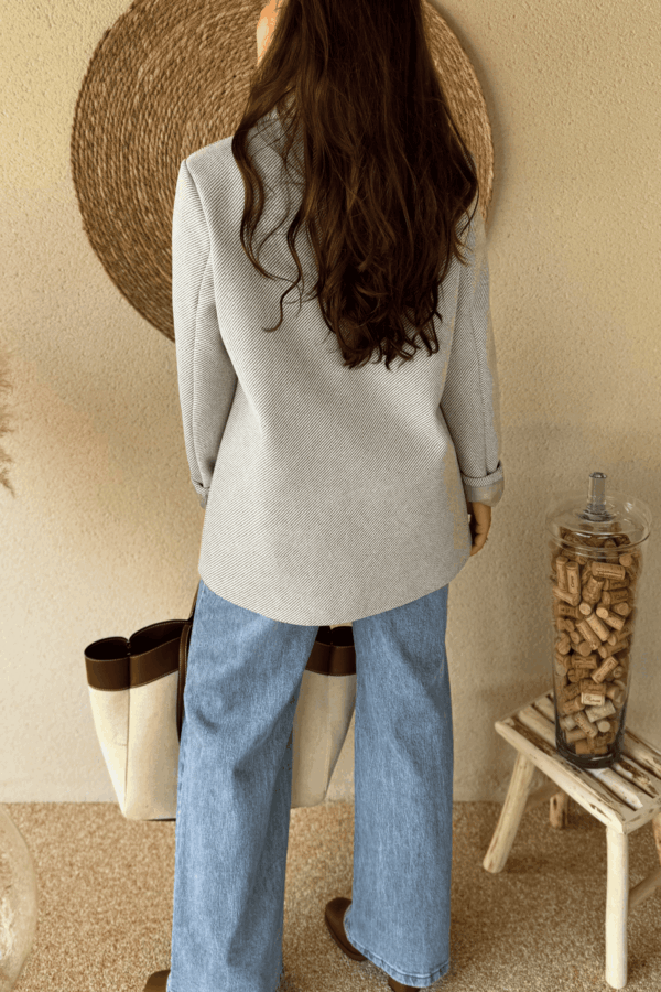 Veste de tailleur TEDDY grise - Taille unique jusqu'au 44 – Image 4