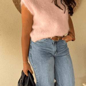 Pull CHARLIE rose - Taille unique jusqu'au 42