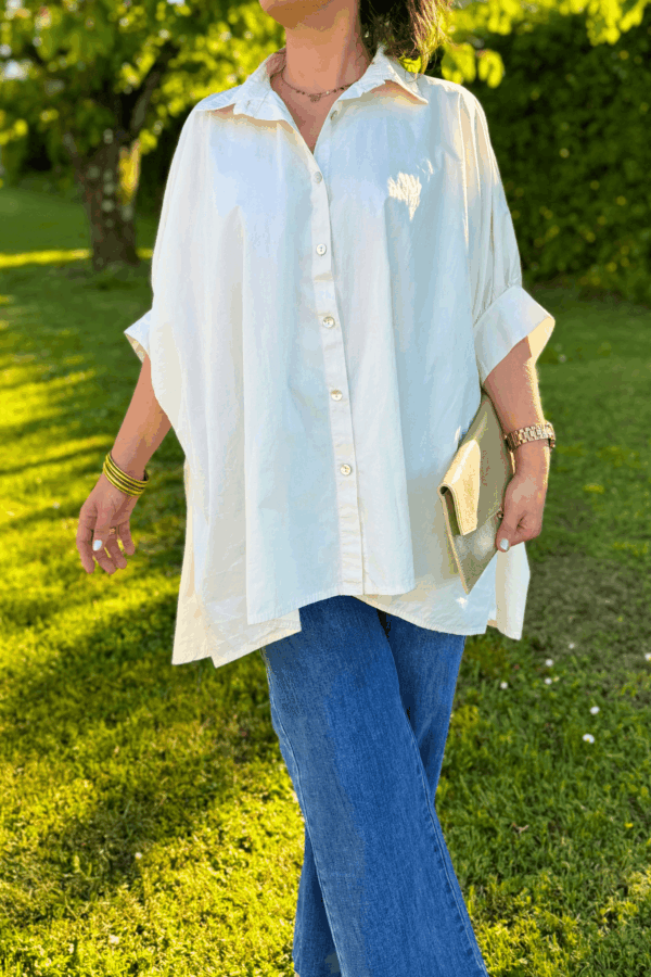 Chemise CARLA beige - Taille unique jusqu'au 48