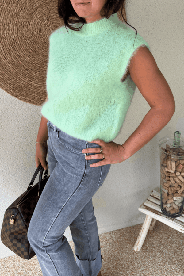 Pull CHARLIE vert - Taille unique jusqu'au 42 – Image 2