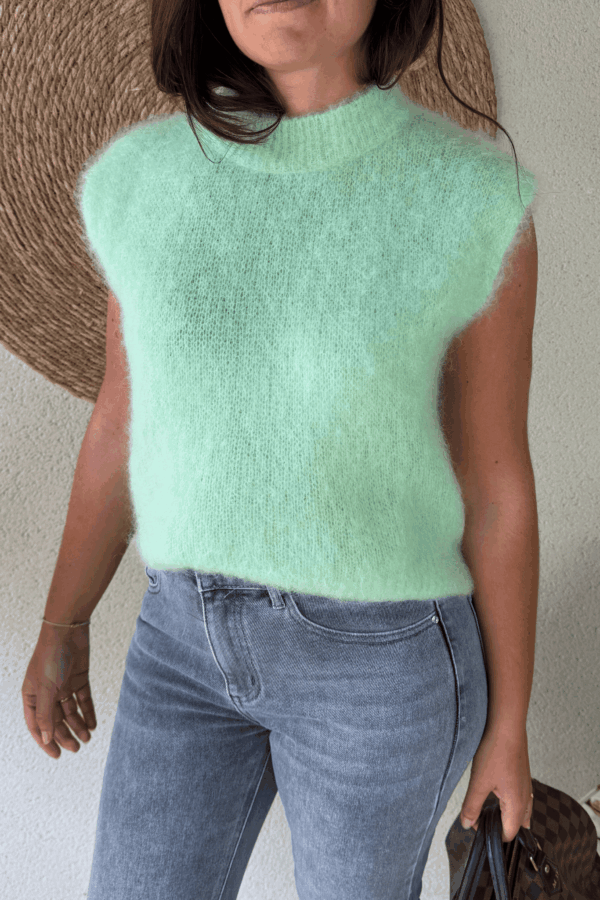 Pull CHARLIE vert - Taille unique jusqu'au 42 – Image 3