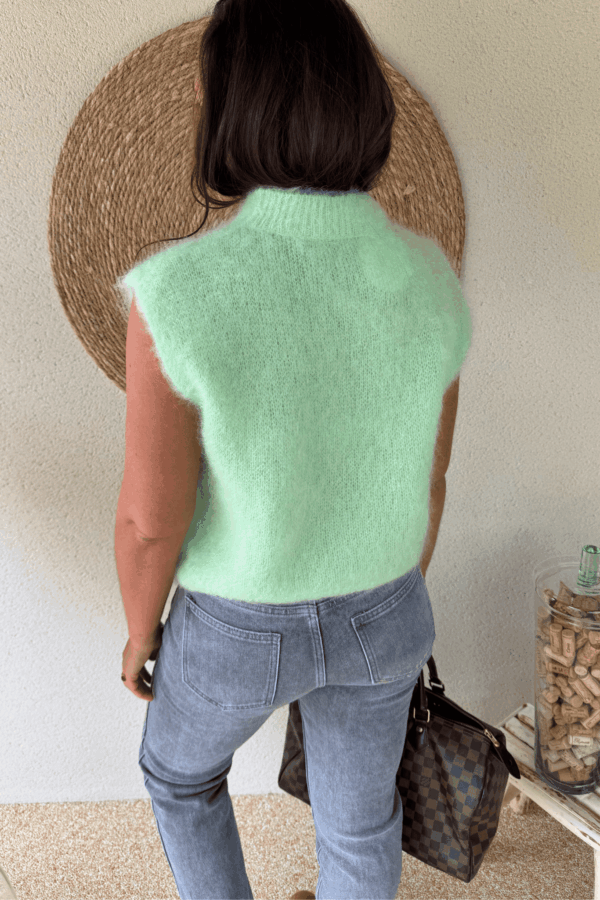 Pull CHARLIE vert - Taille unique jusqu'au 42 – Image 4