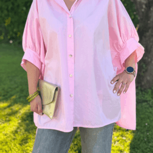 Chemise CARLA rose - Taille unique jusqu'au 48