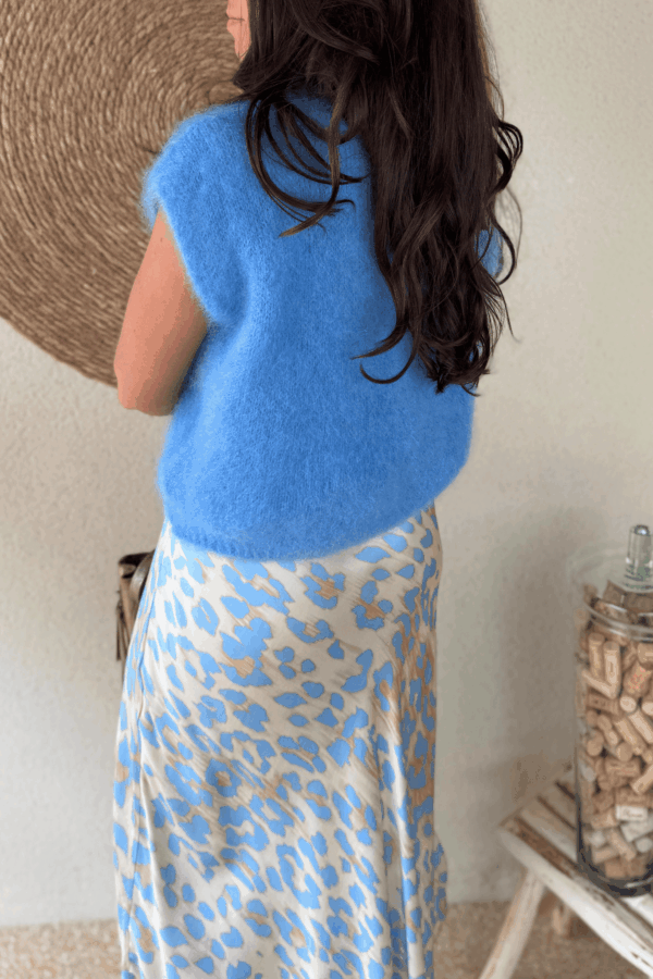 Pull CHARLIE bleu - Taille unique jusqu'au 42 – Image 4