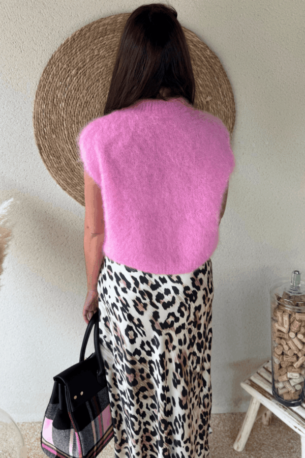 Pull CHARLIE fuchsia - Taille unique jusqu'au 42 – Image 3