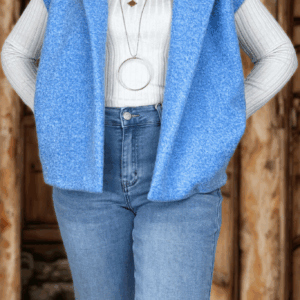 Gilet JOY bleu - Taille unique jusqu'au 44