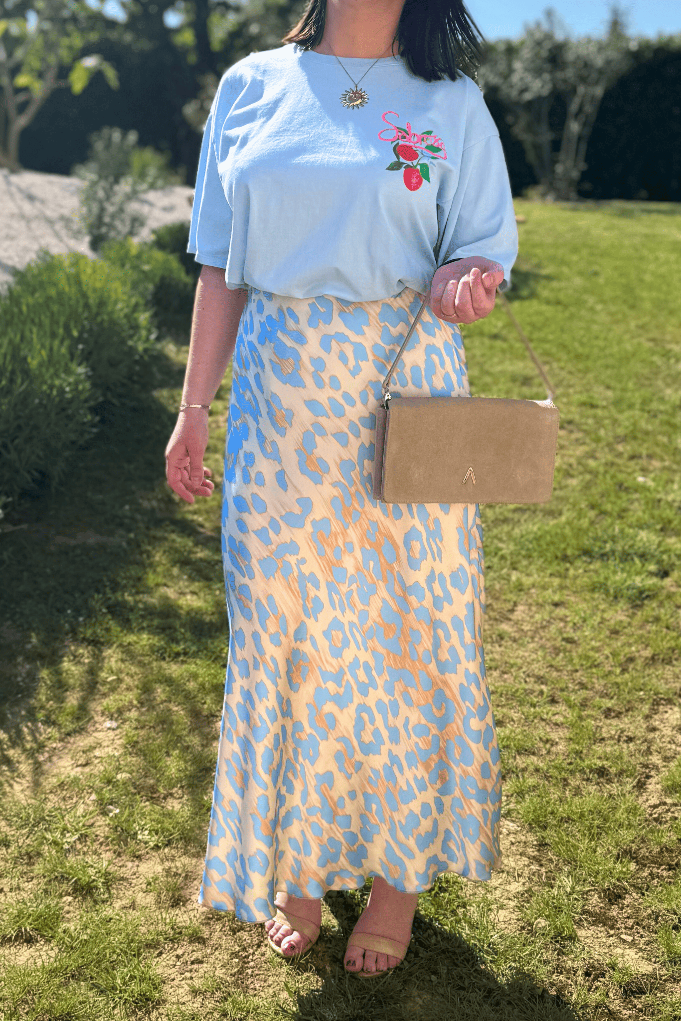 Jupe ALMA bleu - Taille unique jusqu'au 42
