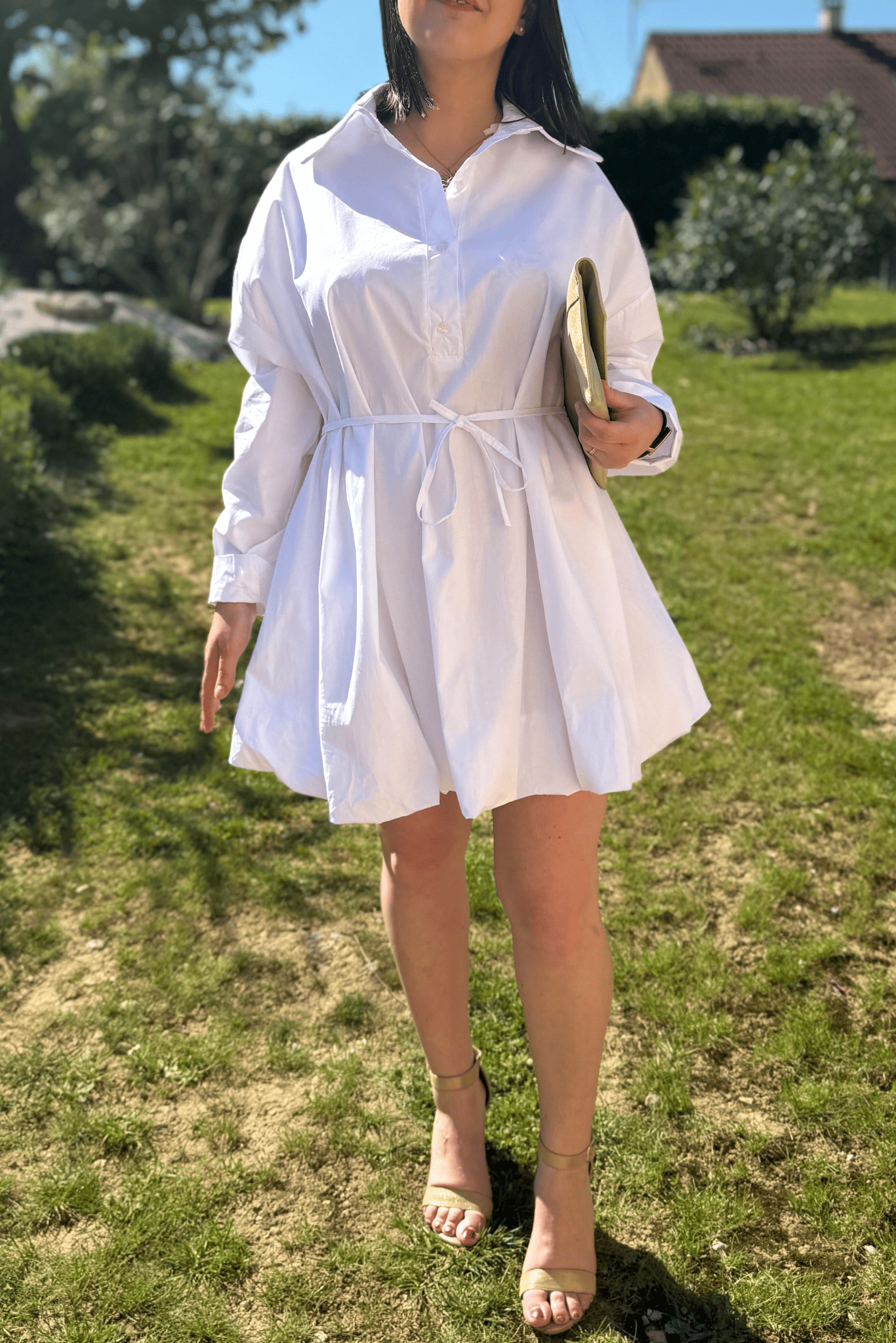 Robe CLARISSE blanche - Taille unique jusqu'au 42
