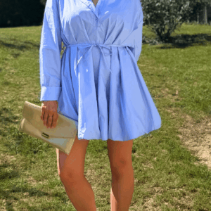 Robe CLARISSE bleu - Taille unique jusqu'au 42