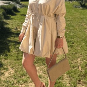 Robe CLARISSE beige - Taille unique jusqu'au 42