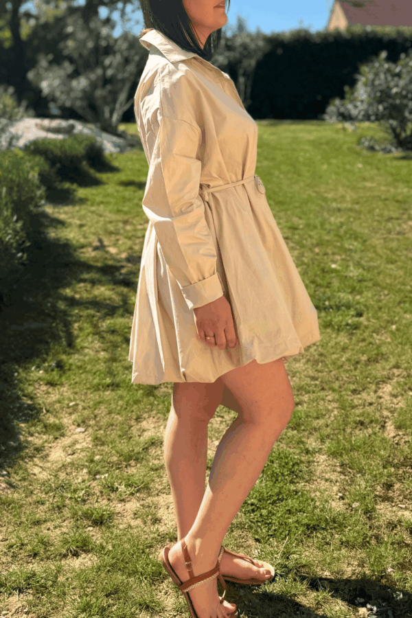 Robe CLARISSE beige - Taille unique jusqu'au 42 – Image 2