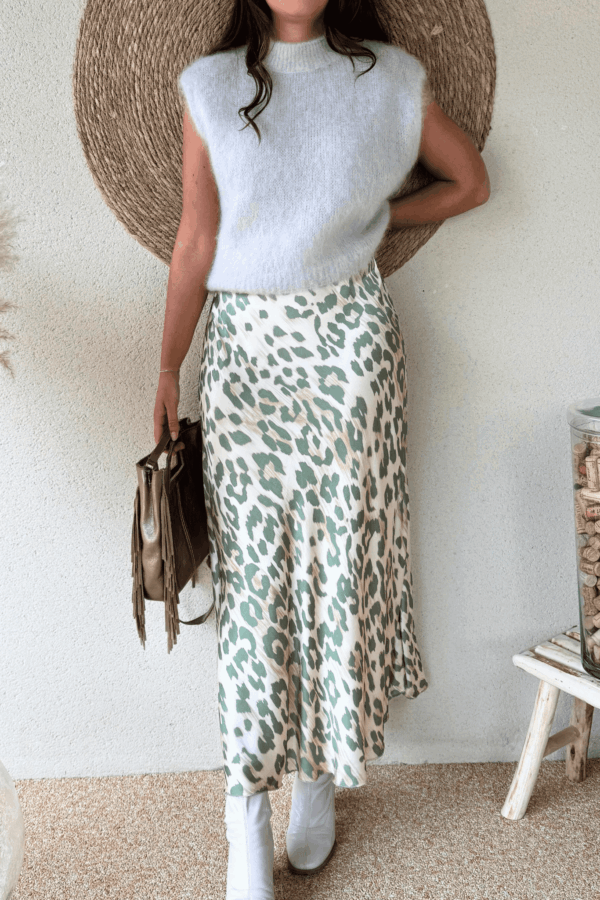 Jupe ALMA kaki - Taille unique jusqu'au 42 – Image 2