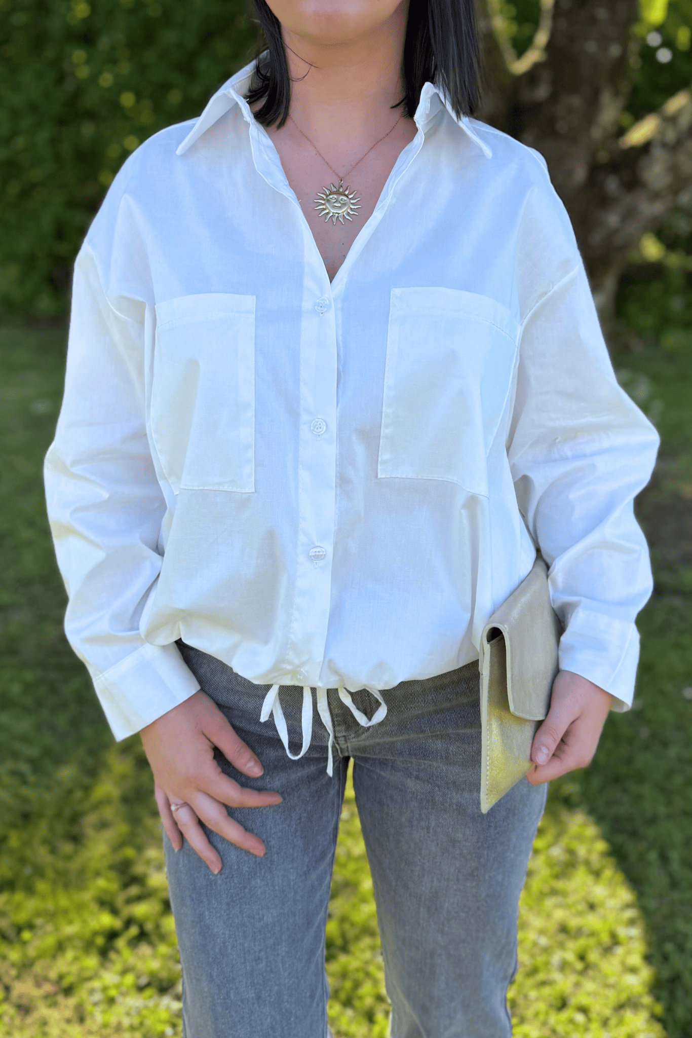 Chemise ANNA Blanc - Taille unique jusqu'au 44