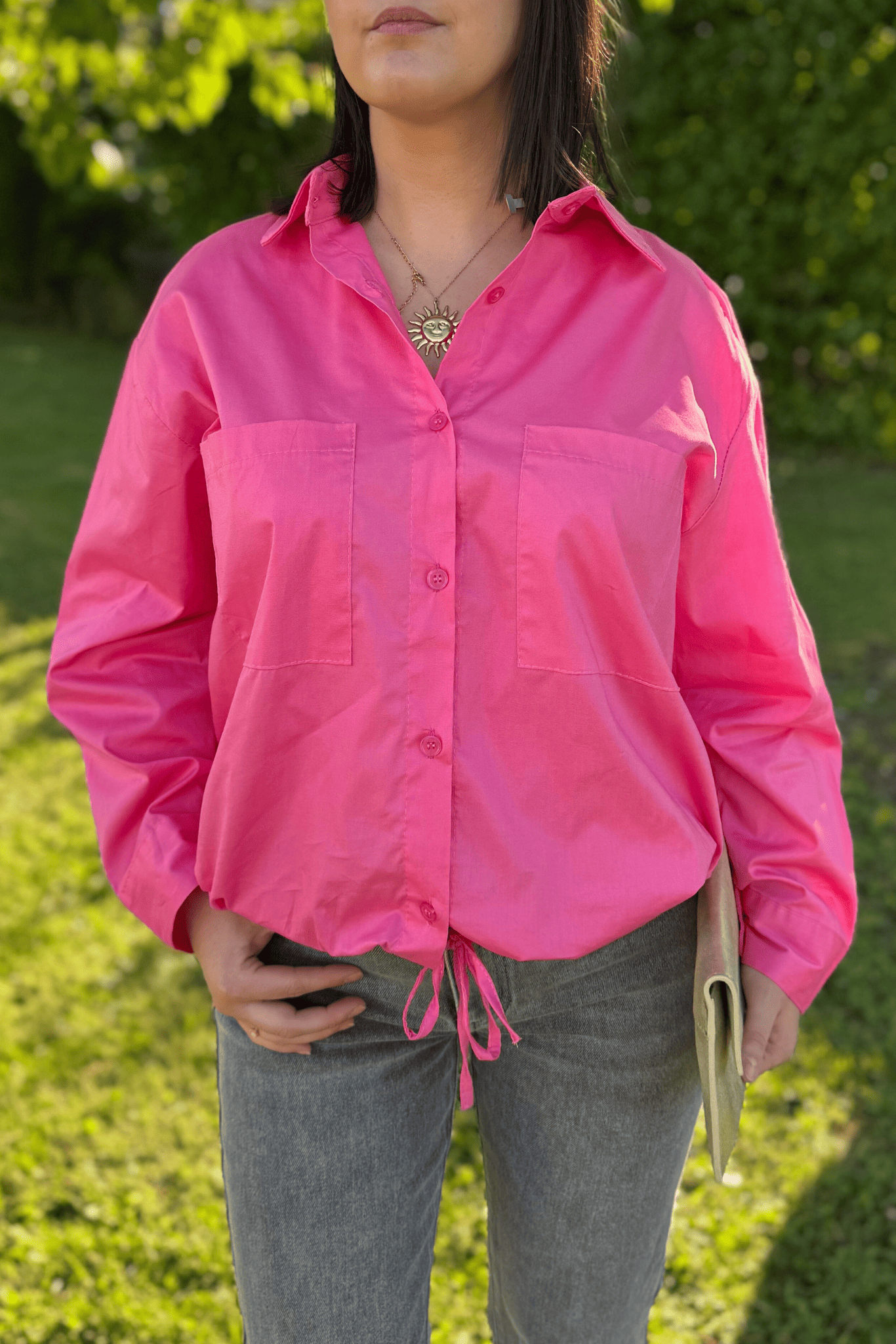 Chemise ANNA fuchsia - Taille unique jusqu'au 44