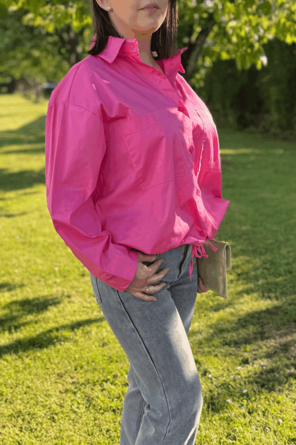 Chemise ANNA fuchsia - Taille unique jusqu'au 44 – Image 2