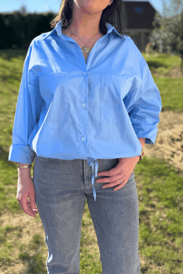 Chemise ANNA bleu - Taille unique jusqu'au 44