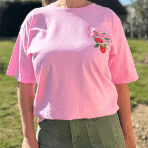 T-shirt CLARA rose - Taille unique jusqu'au 42