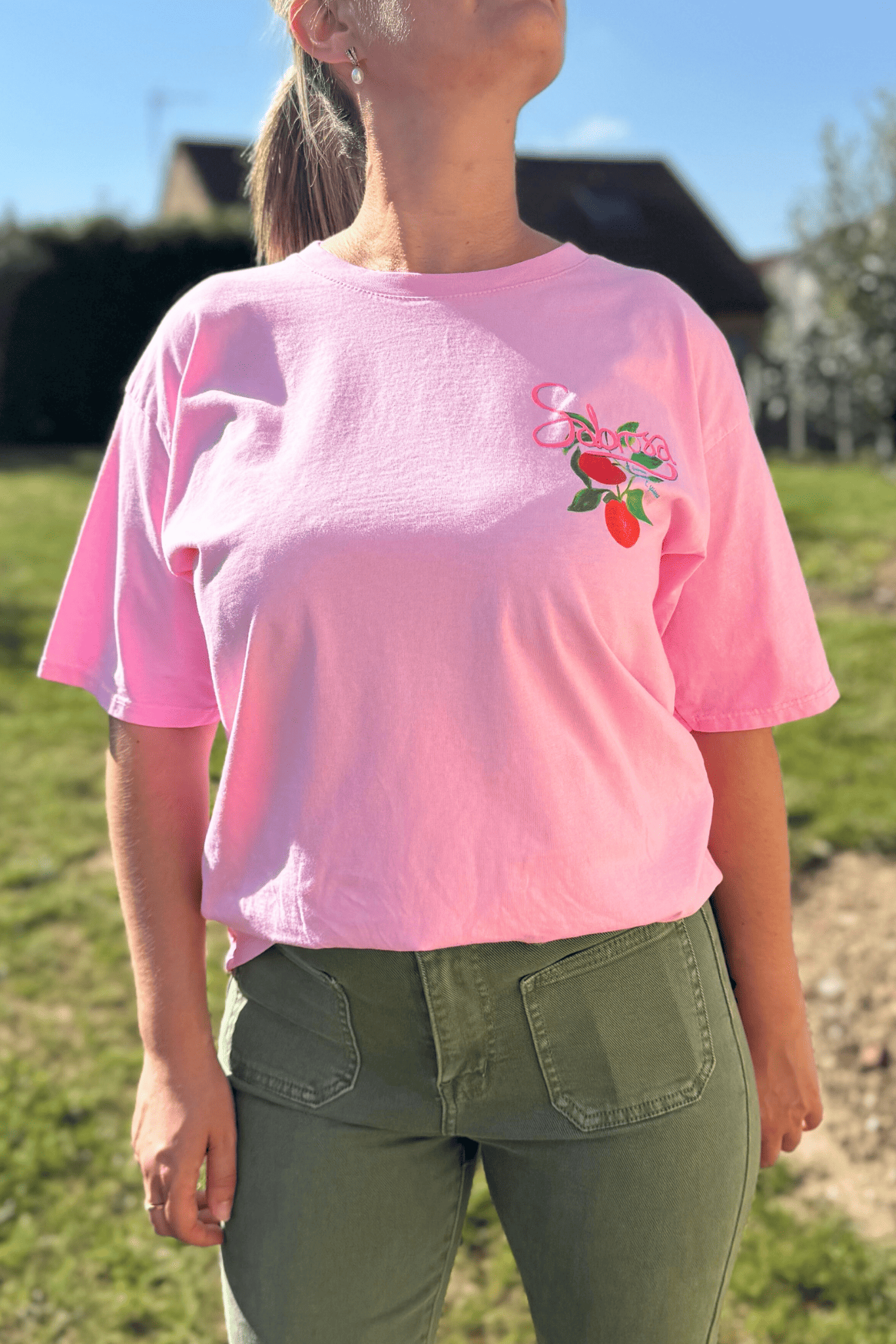T-shirt CLARA rose - Taille unique jusqu'au 42