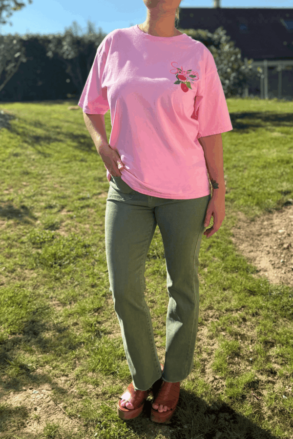 T-shirt CLARA rose - Taille unique jusqu'au 42 – Image 4