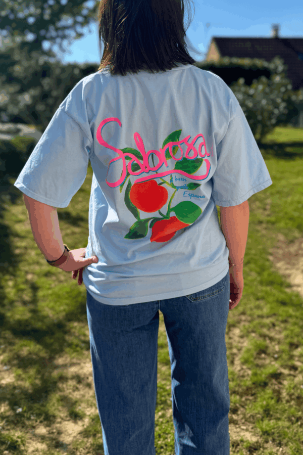 T-shirt CLARA bleu ciel - Taille unique jusqu'au 42 – Image 3