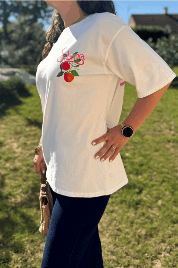 T-shirt CLARA blanc - Taille unique jusqu'au 42 – Image 2