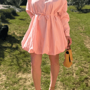 Robe CLARISSE rose - Taille unique jusqu'au 42