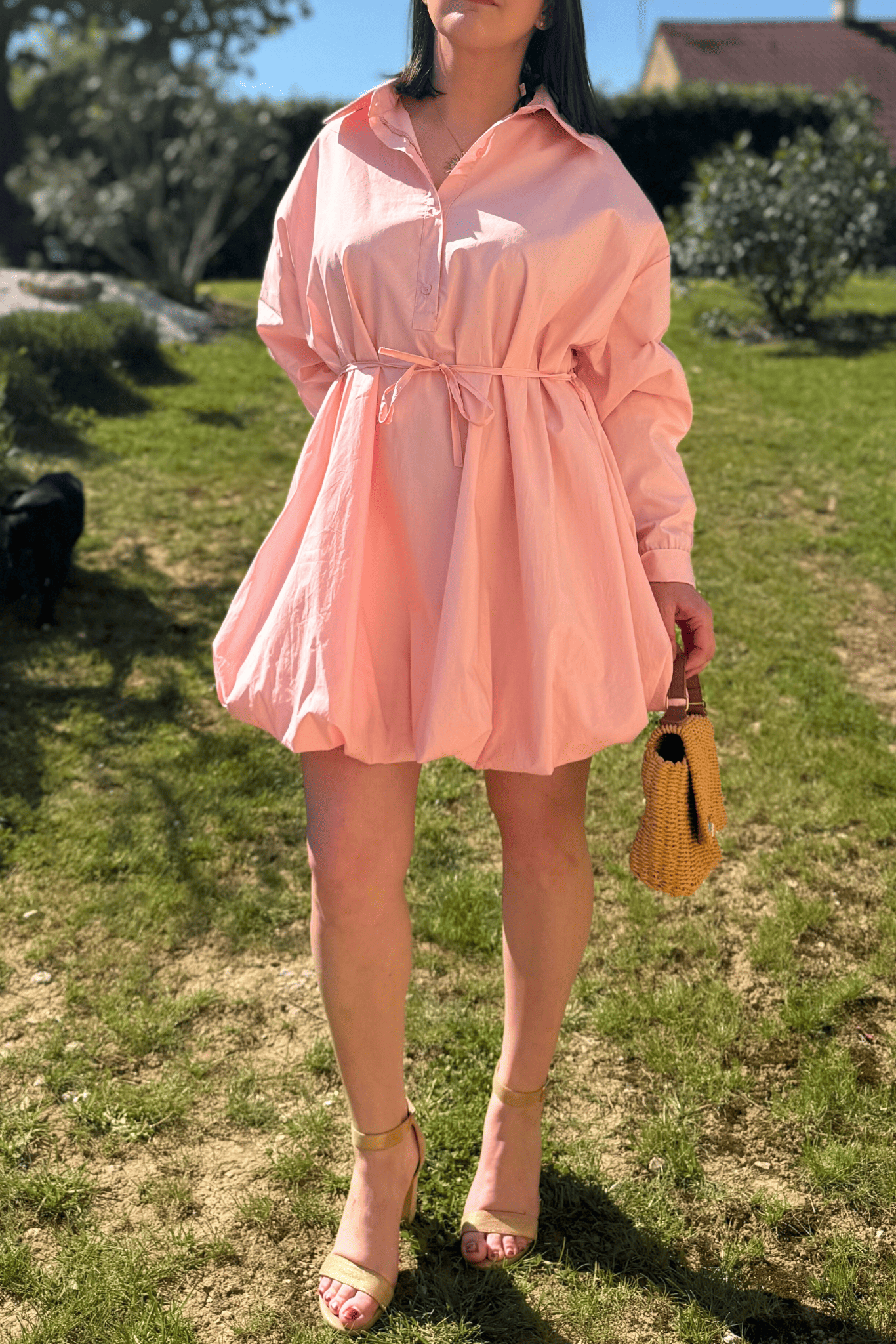 Robe CLARISSE rose - Taille unique jusqu'au 42