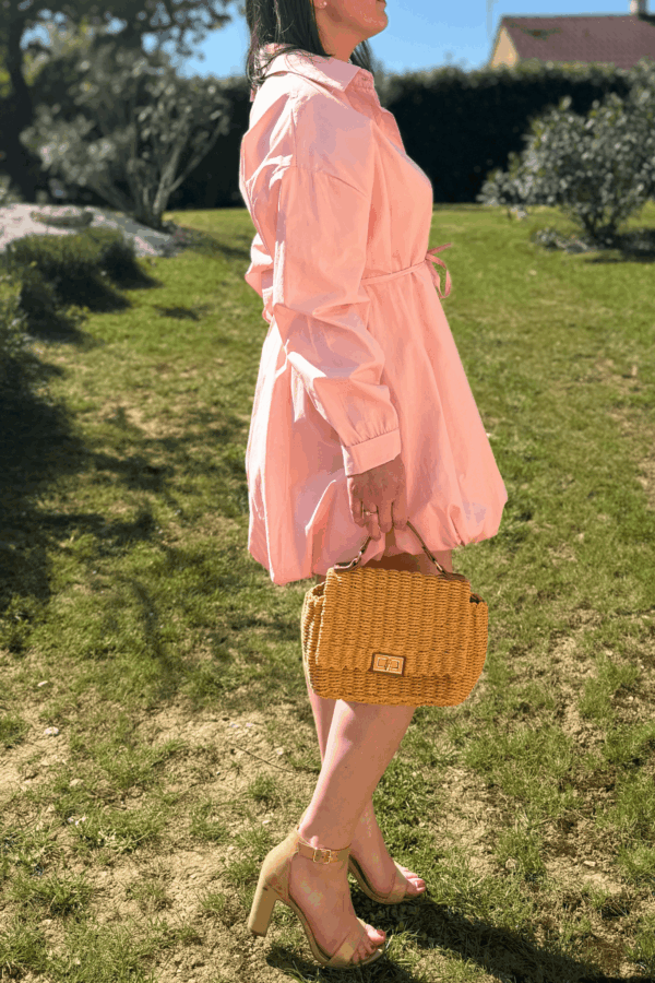 Robe CLARISSE rose - Taille unique jusqu'au 42 – Image 2