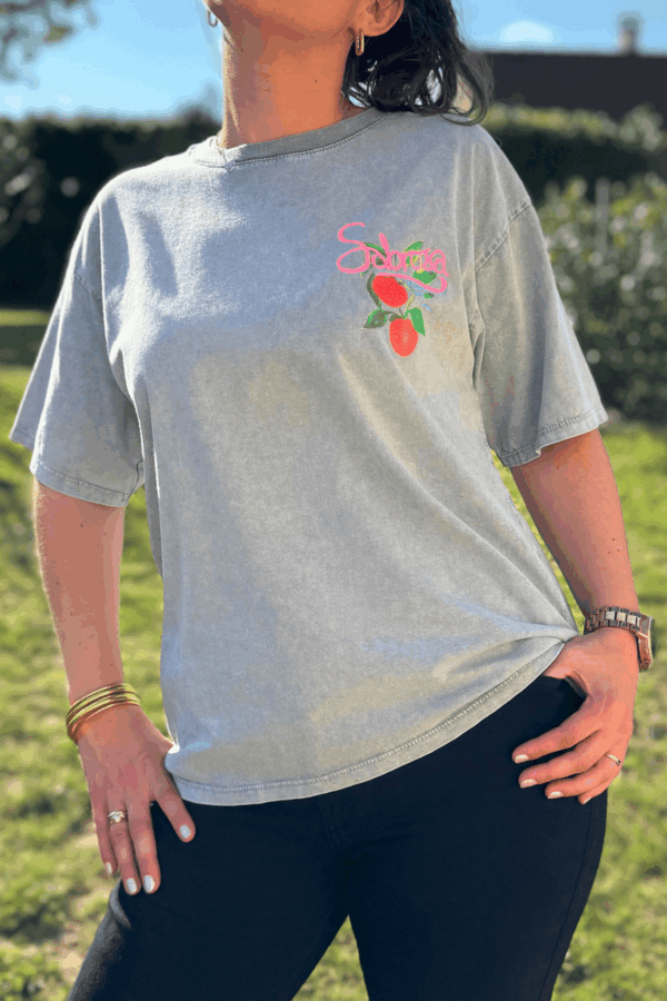T-shirt CLARA gris - Taille unique jusqu'au 42