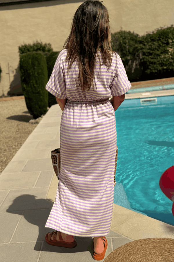 Robe t.shirt Alizée Lilas - Taille unique jusqu'au 40 – Image 3