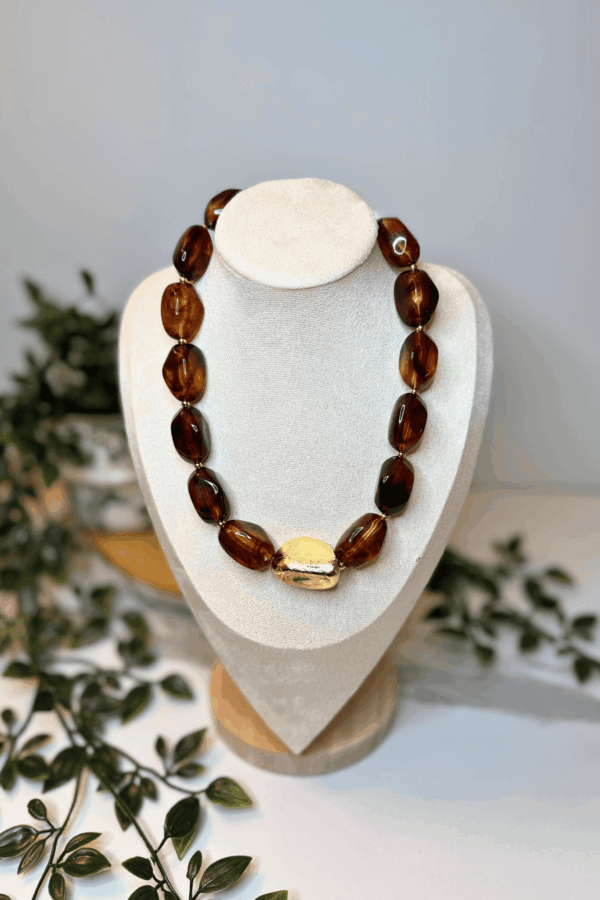 Collier OPHIRA brun