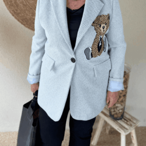 Veste de tailleur TEDDY grise - Taille unique jusqu'au 48