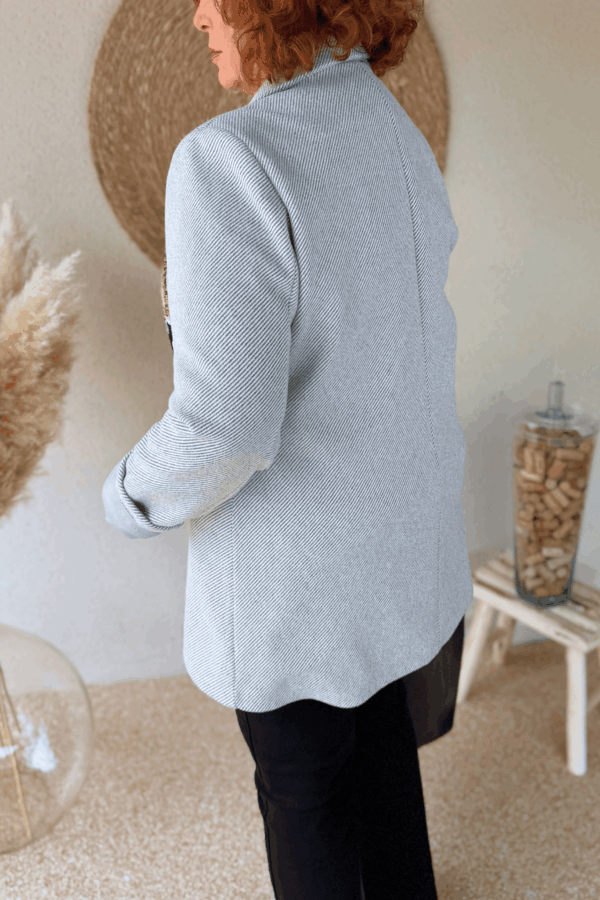 Veste de tailleur TEDDY grise - Taille unique jusqu'au 48 – Image 4