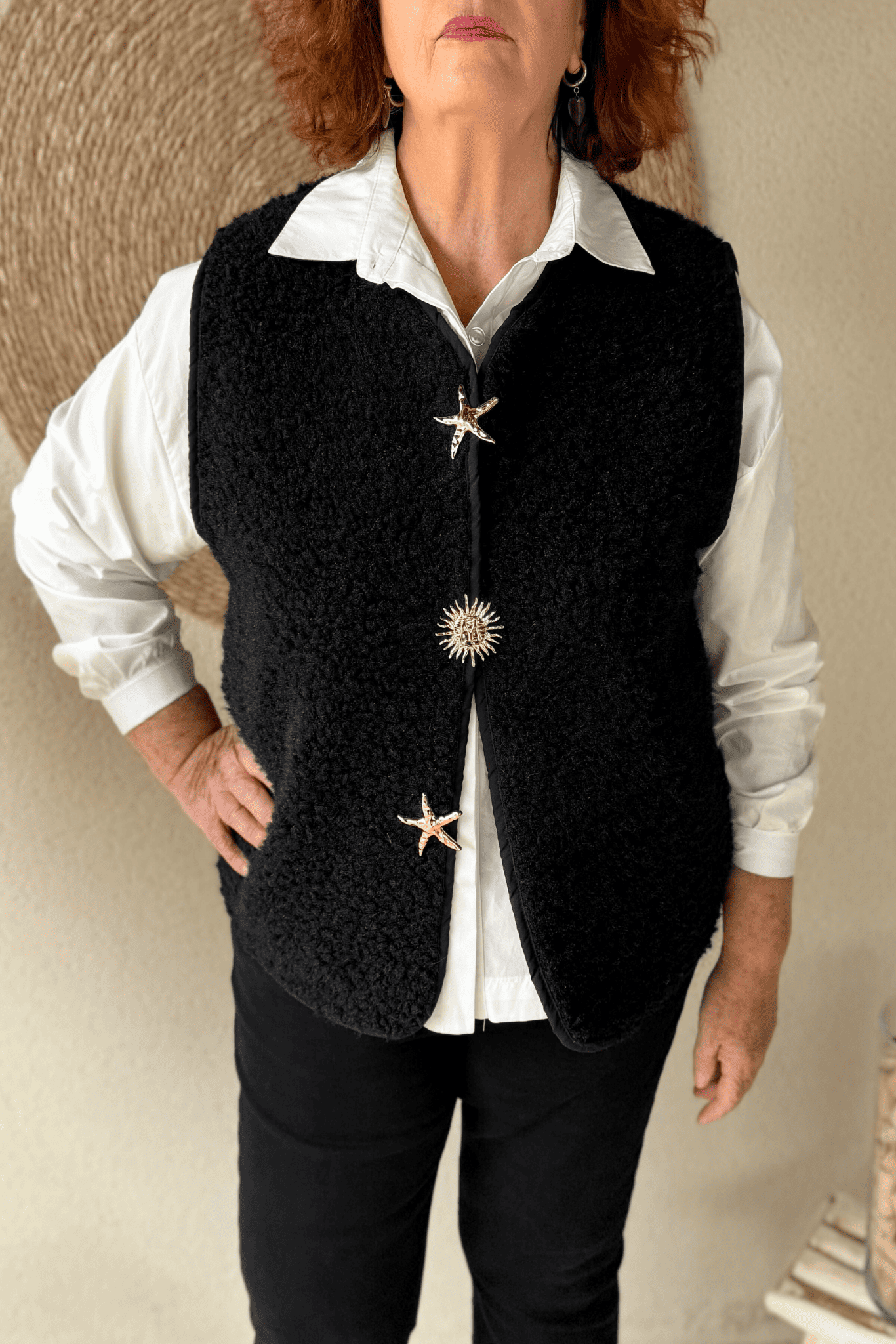 Gilet sans manche NERINA – Taille unique jusqu’au 48