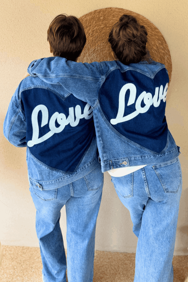 Veste en jean LOVE  - Taille S/M et M/L – Image 6