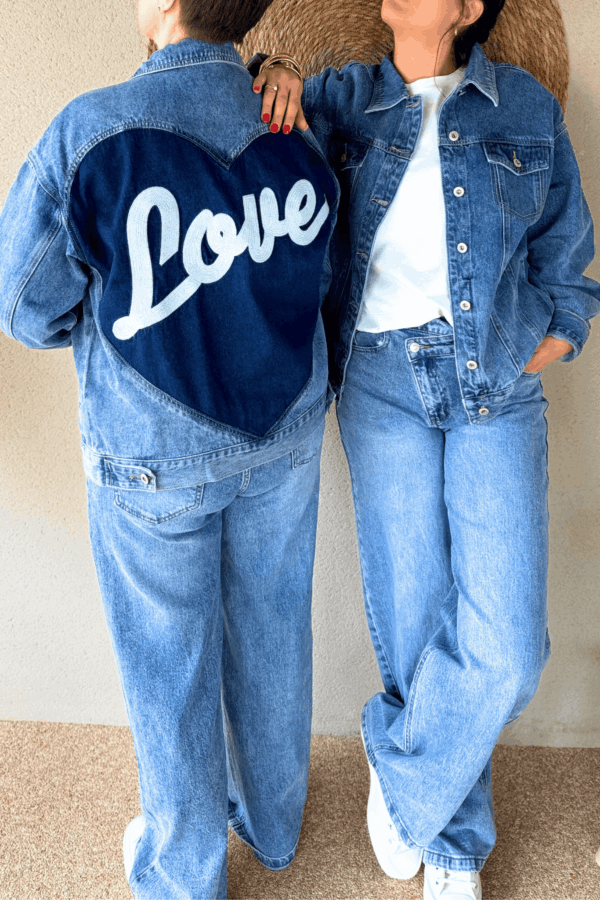 Veste en jean LOVE  - Taille S/M et M/L – Image 9
