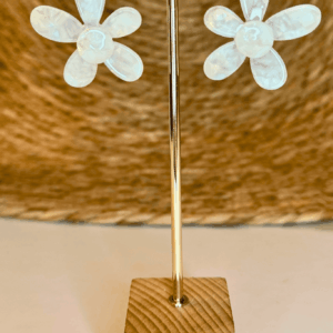Boucle d'oreille LIORA blanc nacré